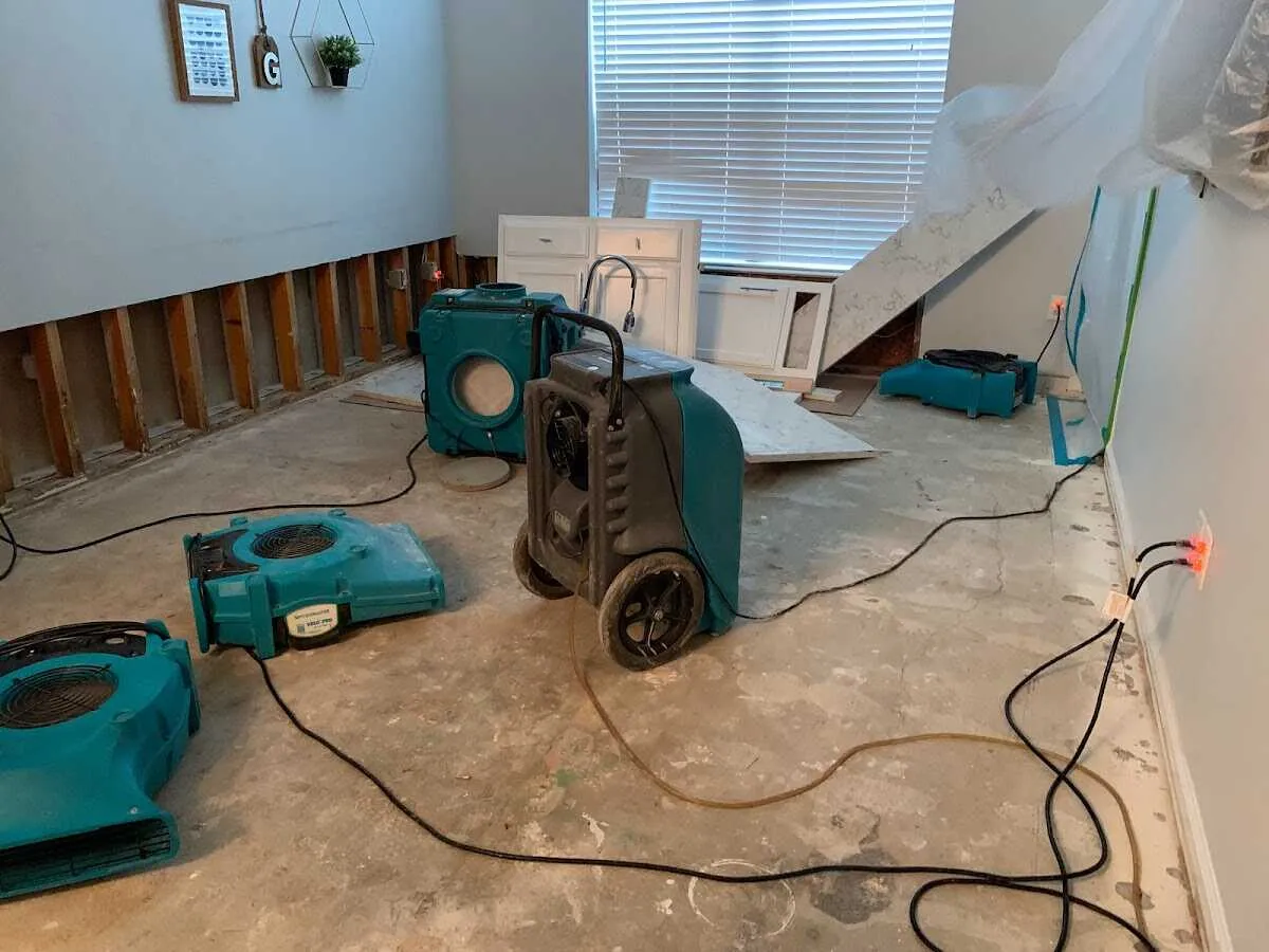 Dehumidifier in flood-cut room for Water Extraction & Removal in Meadowbrook